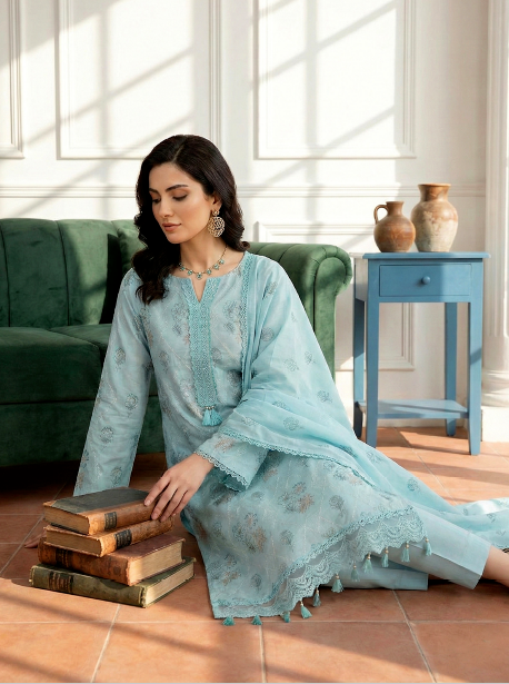 Noor-e-Fajar AYRA NF-1537 Embroidered Lawn Suit 3 Piece | Luxury Lawn Collection Pakistan