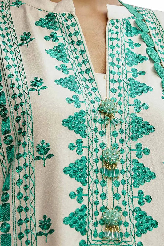 Embroidered Karandi Suit with Embroidered Karandi Dupatta BY GUL AHMED V02 – AY42008