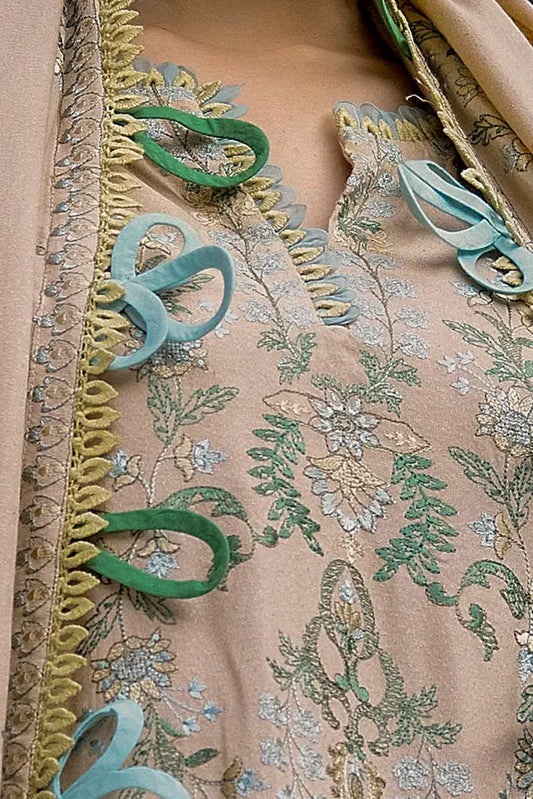 Embroidered Karandi Suit with Embroidered Karandi Dupatta BY GUL AHMED V02 – AY42007