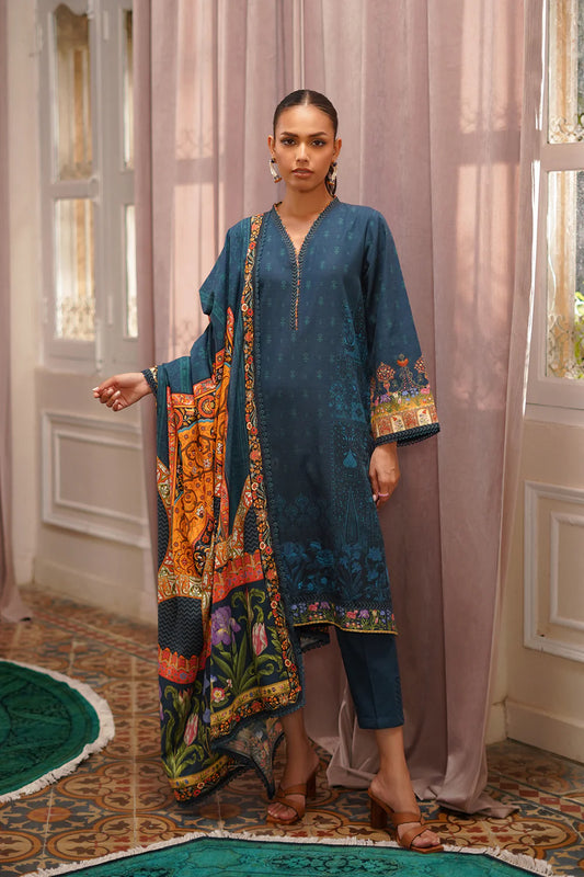 PRINTED KHADDAR AUTUMN WINTER BY SAHAR – Evergreen Charm