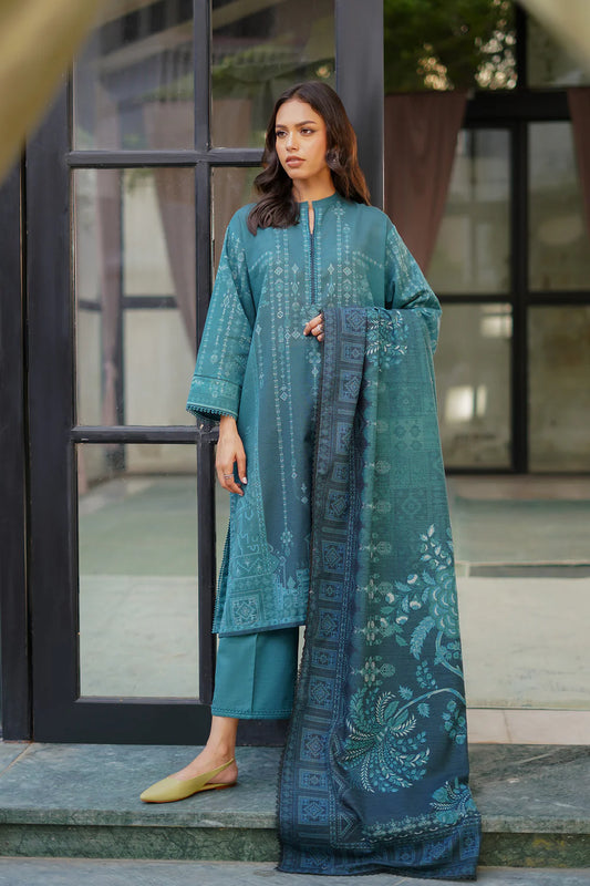 PRINTED KHADDAR AUTUMN WINTER BY SAHAR – Emerald Shore