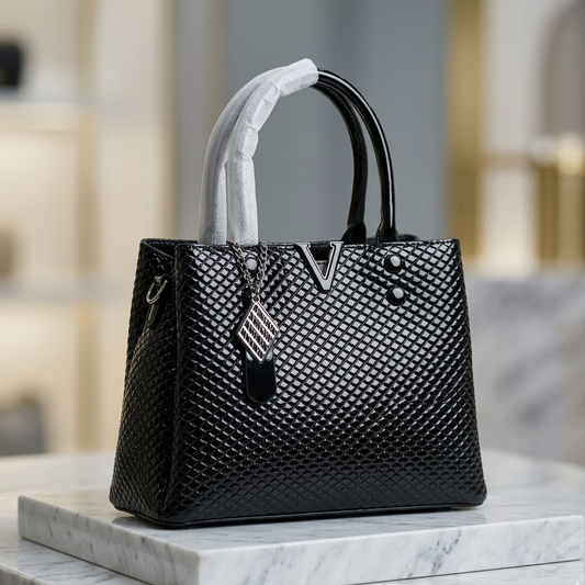 High Quality Imported Synthetic Leather Bag – Durable Stylish Everyday Carry | Black