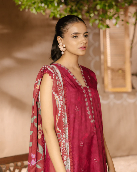 Ayleen Vol#2 Rangkaari 3pc Lawn Digital Print Embroidered shirt & Lawn Voil Printed Dupatta