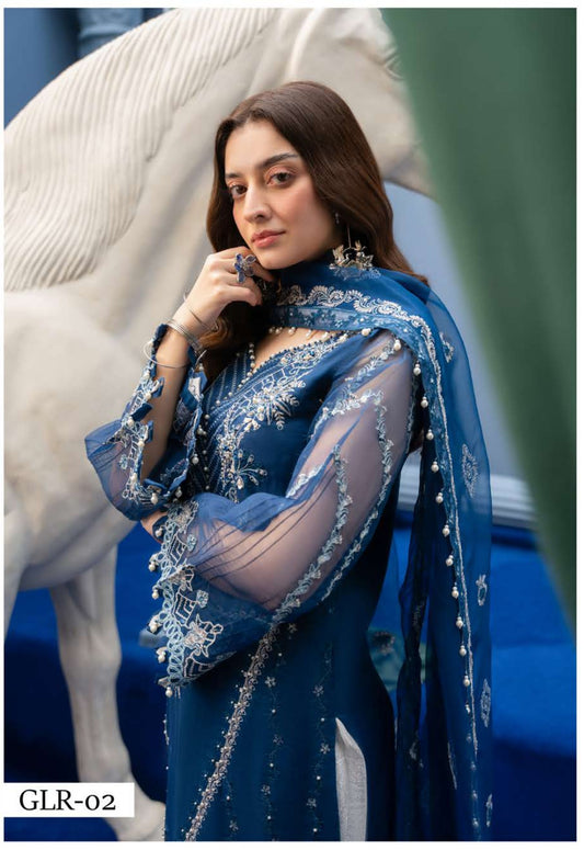 Glamour GLR-02 by Razab – Luxury Embroidered Fancy Silk 3 Piece Suit