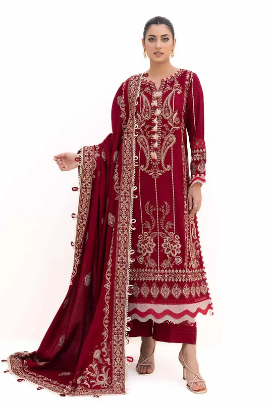 Embroidered Acrylic Suit with Dupatta BY GUL AHMED - AP42009