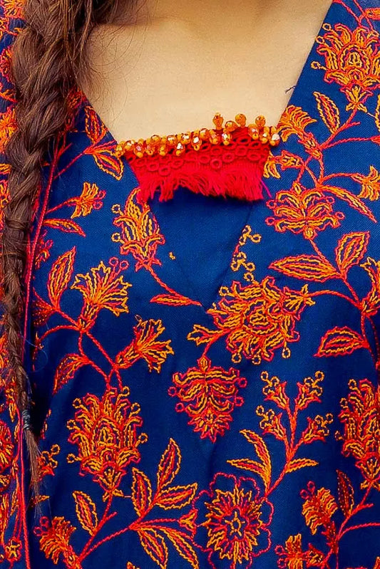 Embroidered Acrylic Suit with Dupatta BY GUL AHMED – AP42012