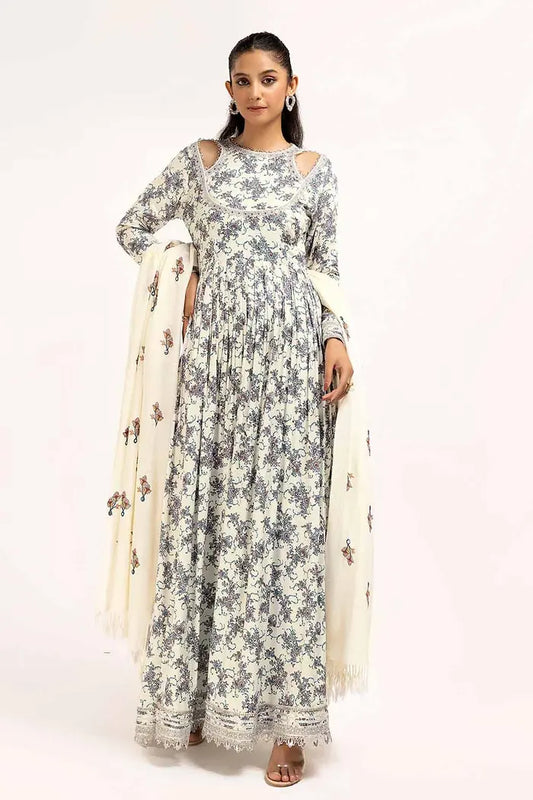Printed Cotail Suit with Embroidered Acrylic Dupatta BY GUL AHMED V02 – AP42039