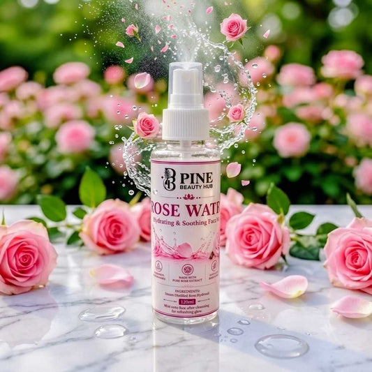 Premium Rose Water Face Mist – Natural Skin Toner & Refreshing Makeup Setting Spray | 120ml