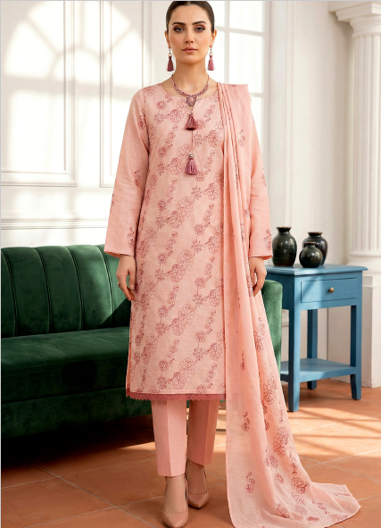 Noor-e-Fajar AYRA NF-1536 Embroidered Lawn Suit 3 Piece | Luxury Lawn Collection Pakistan