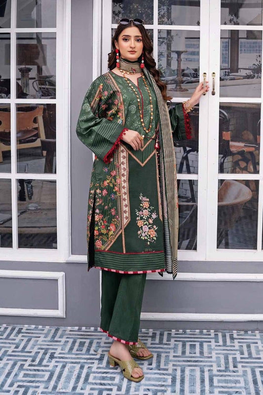 3PC Printed Lawn Unstitched Suit CL-42084