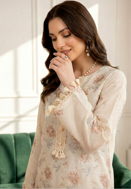 Noor-e-Fajar AYRA NF-1535 Embroidered Lawn Suit 3 Piece | Luxury Lawn Collection Pakistan