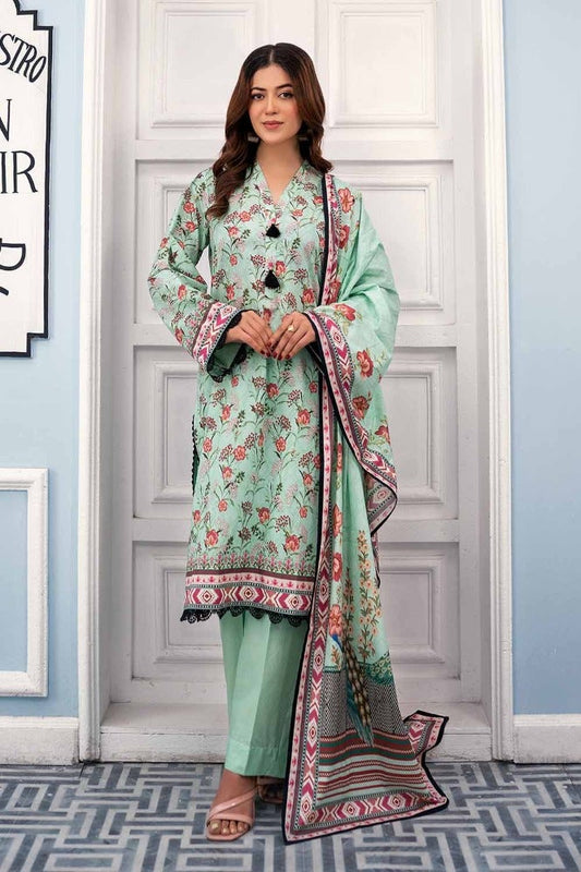 3PC Printed Lawn Unstitched Suit CL-42050 A