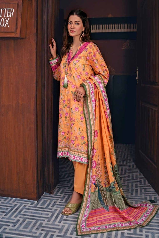 3PC Printed Lawn Unstitched Suit CL-42050 B