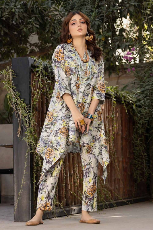 2PC Printed Unstitched Lawn Suit TL-42019