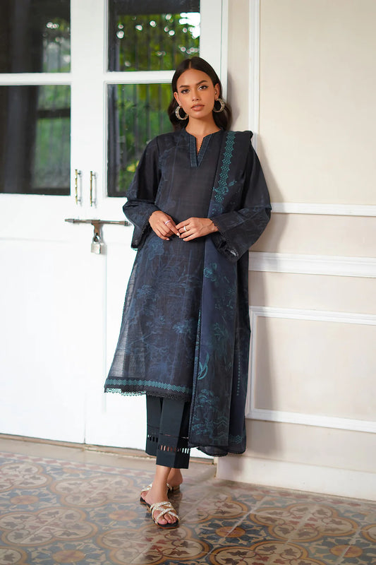 PRINTED KHADDAR AUTUMN WINTER BY SAHAR – Midnight Tide
