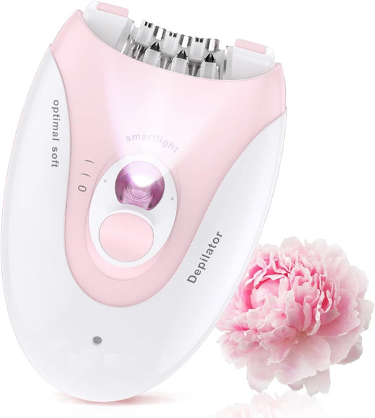 Daling DL-6032 Cordless Ladies Epilator with 2-Speed Adjustment, Painless Hair Removal, Rechargeable, Compact and Easy to Use for Legs, Arms, Underarms