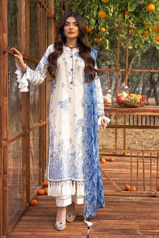 3PC Printed Embroidered Lawn Unstitched Suit CL-42087