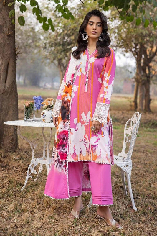 3PC Printed Embroidered Lawn Unstitched Suit CL-42027