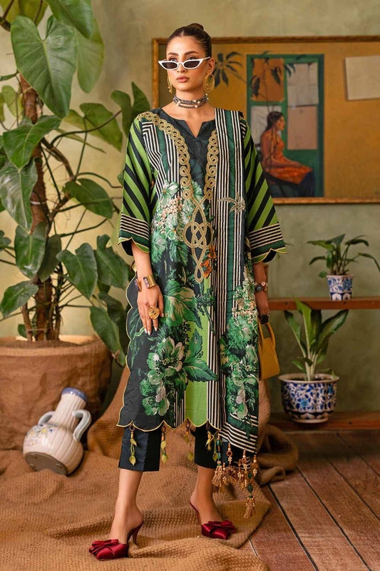 3PC Printed Lawn Unstitched Suit CL-42025