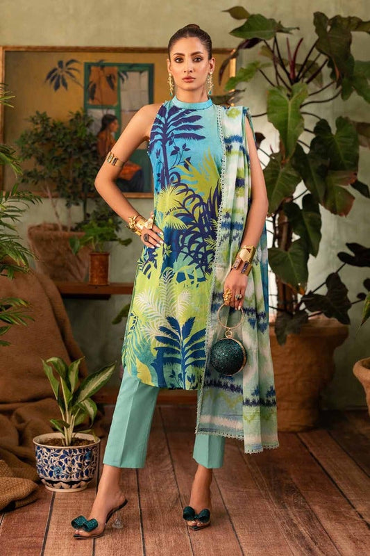 3PC Printed Lawn Unstitched Suit CL-42201