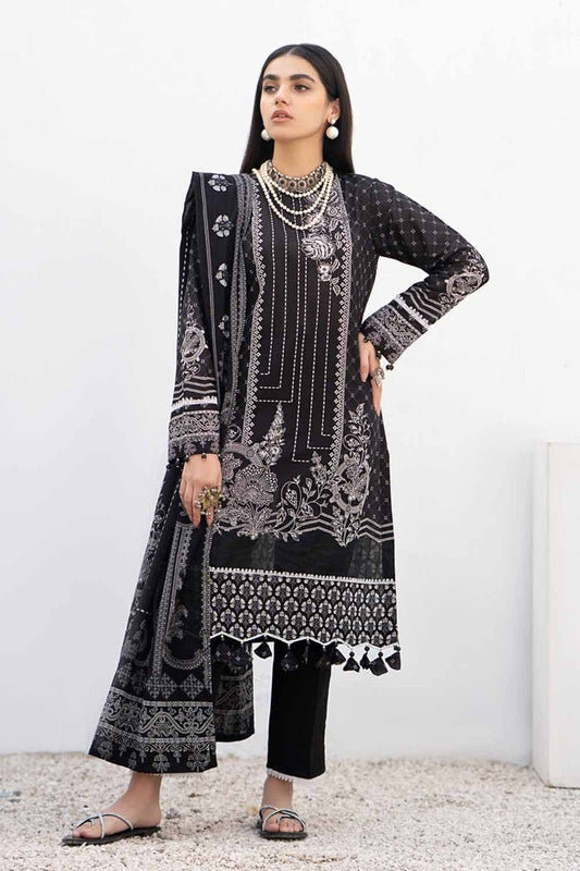 3PC Printed Lawn Unstitched Suit B-42010