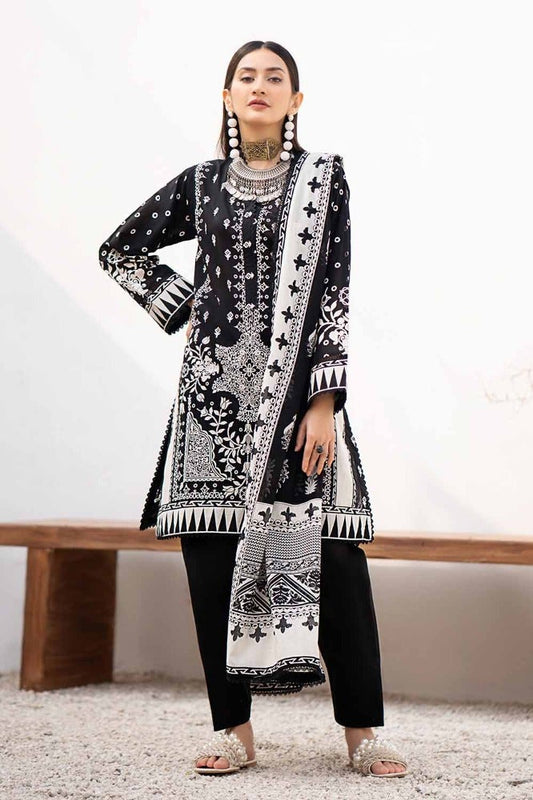 3PC Printed Lawn Unstitched Suit B-42013