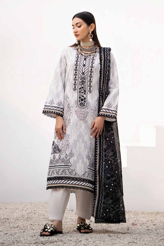 3PC Printed Lawn Unstitched Suit B-42009