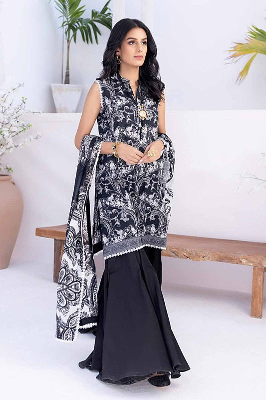 3PC Printed Lawn Unstitched Suit B-42015