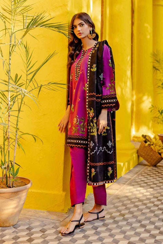 3PC Printed Lawn Unstitched Suit CL-42064 A