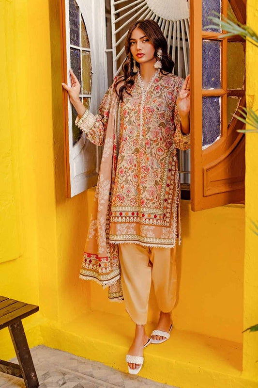 3PC Printed Lawn Unstitched Suit CL-42131