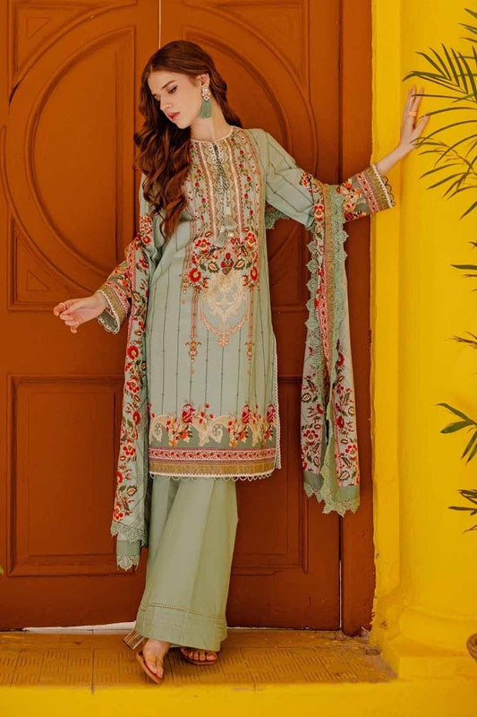 3PC Printed Lawn Unstitched Suit CL-42133