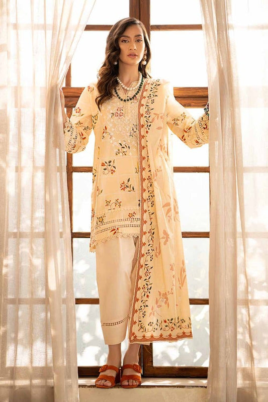 3PC Printed Embroidered Lawn Unstitched Suit CL-42041