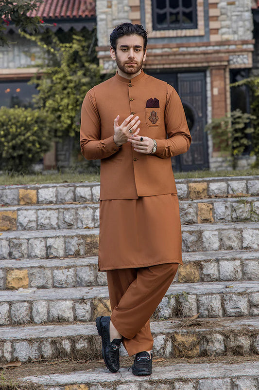 Suit + Waistcoat - Nosha Mian Collection By RIWAJ MEN’S WEAR - CM 1200