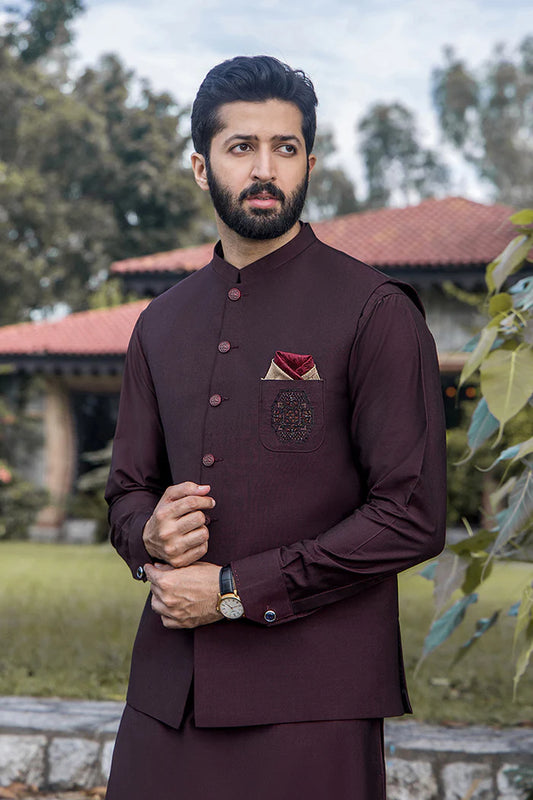 Suit + Waistcoat - Nosha Mian Collection By RIWAJ MEN’S WEAR - CM 1202