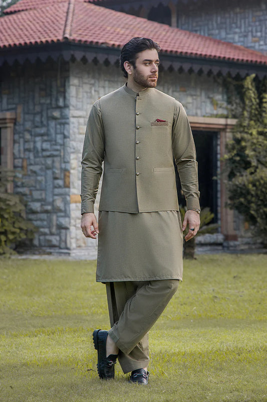 Suit + Waistcoat - Nosha Mian Collection By RIWAJ MEN’S WEAR - CM 1204