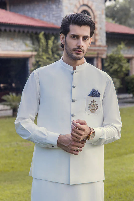 Suit + Waistcoat - Nosha Mian Collection By RIWAJ MEN’S WEAR - CM 1205