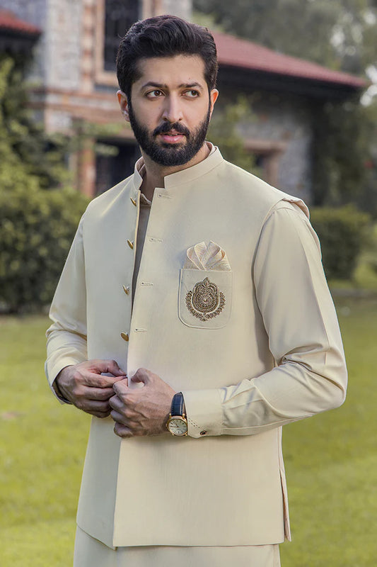 Suit + Waistcoat - Nosha Mian Collection By RIWAJ MEN’S WEAR - CM 1206