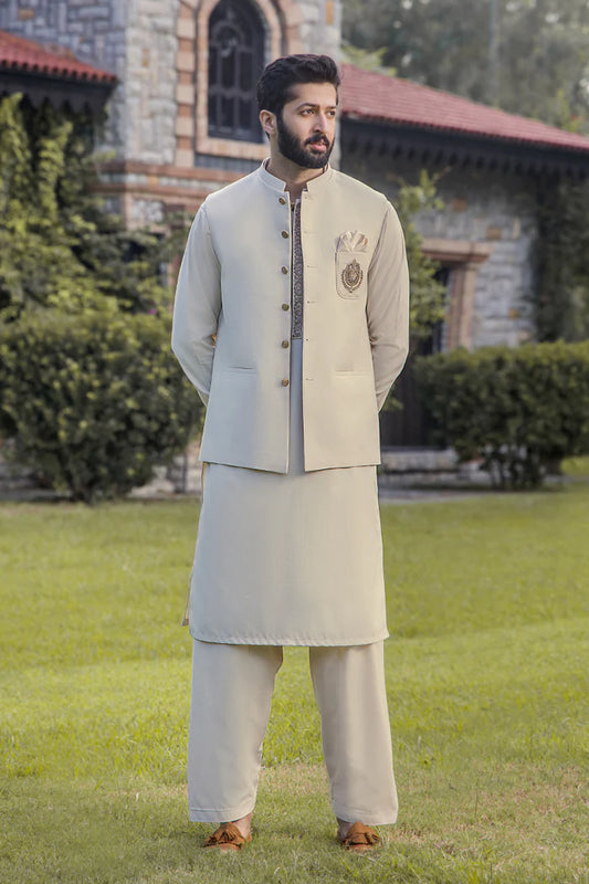 Suit + Waistcoat - Nosha Mian Collection By RIWAJ MEN’S WEAR - CM 1206