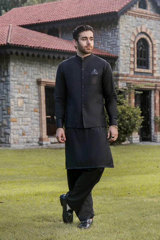 Suit + Waistcoat - Nosha Mian Collection By RIWAJ MEN’S WEAR - CM 1207