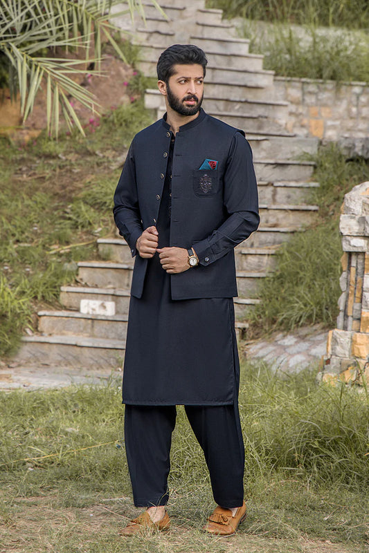 Suit + Waistcoat - Nosha Mian Collection By RIWAJ MEN’S WEAR - CM 1209