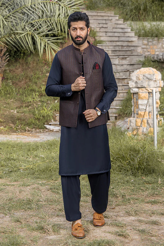 Suit + Waistcoat - Nosha Mian Collection By RIWAJ MEN’S WEAR - CM 1213