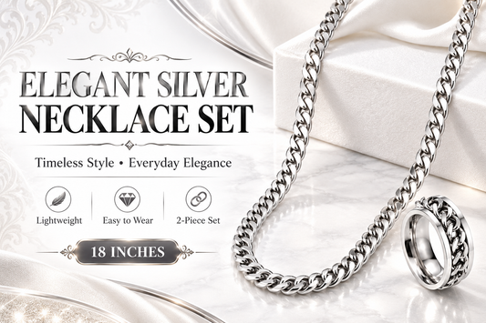 Elegant Silver Necklace Set