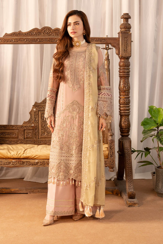 Nigar-NOOR JAHAN by IMROZIA Embroidered Premium Chiffon Unstitched 3Pc Suit I-202