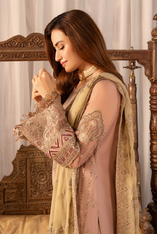 Nigar-NOOR JAHAN by IMROZIA Embroidered Premium Chiffon Unstitched 3Pc Suit I-202