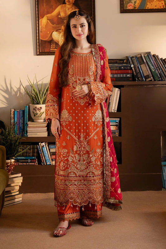 Gul-NOOR JAHAN by IMROZIA Embroidered Premium Chiffon Unstitched 3Pc Suit I-203