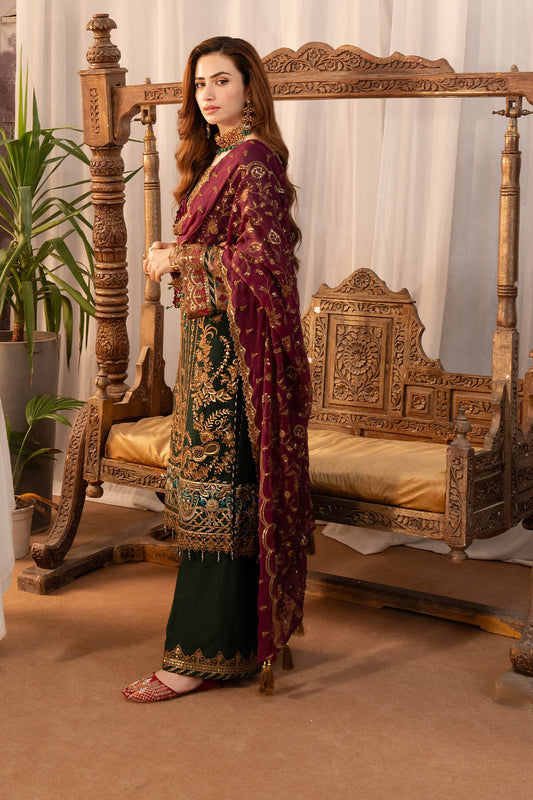 Mehak-NOOR JAHAN by IMROZIA Embroidered Premium Chiffon Unstitched 3Pc Suit I-204