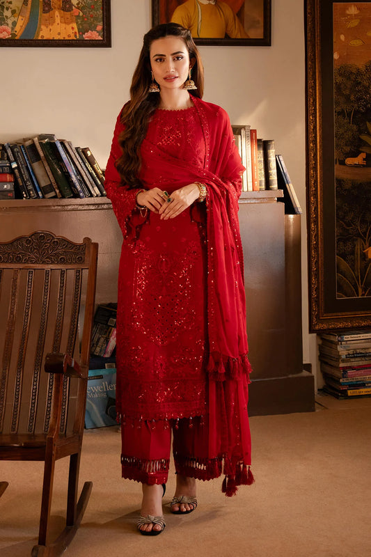 Zaib-NOOR JAHAN by IMROZIA Embroidered Premium Chiffon Unstitched 3Pc Suit I-205