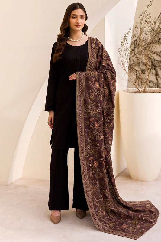 LIHA EMBROIDERED KHADDAR SHAWL