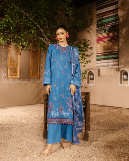 Ayleen Vol#2 Rangkaari 3pc Lawn Digital Print Embroidered shirt & Lawn Voil Printed Dupatta