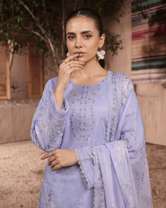 Ayleen Vol#2 Rangkaari 3pc Lawn Digital Print Embroidered shirt & Lawn Voil Printed Dupatta